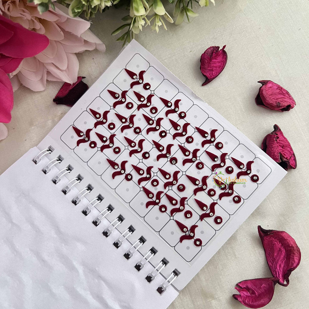 Vriksham Classic Short Tilak White Stone Bindi Book-BB322