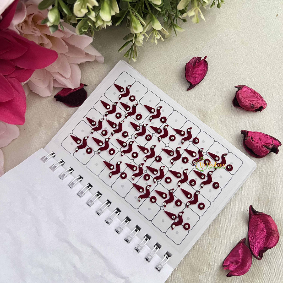 Vriksham Classic Short Tilak White Stone Bindi Book-BB322