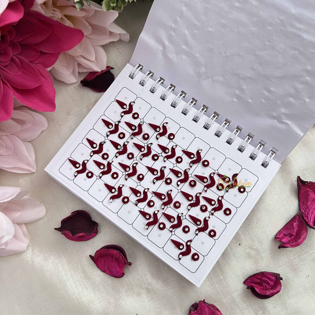 Vriksham Classic Short Tilak White Stone Bindi Book-BB322