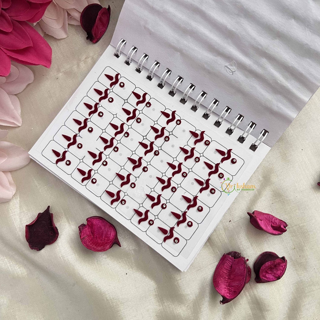 Vriksham Classic Plain Tilak White Stone Bindi Book-BB319