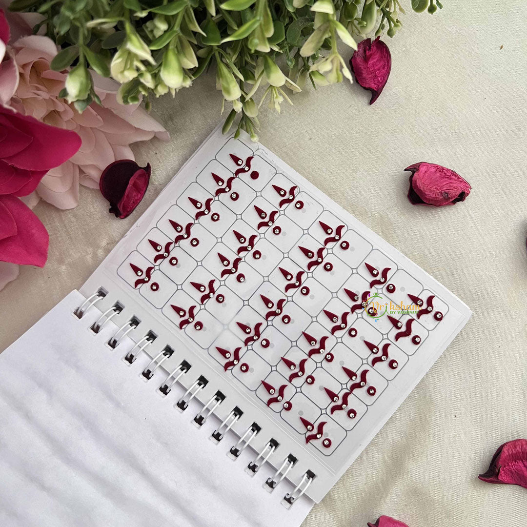 Vriksham Classic Plain Tilak White Stone Bindi Book-BB319