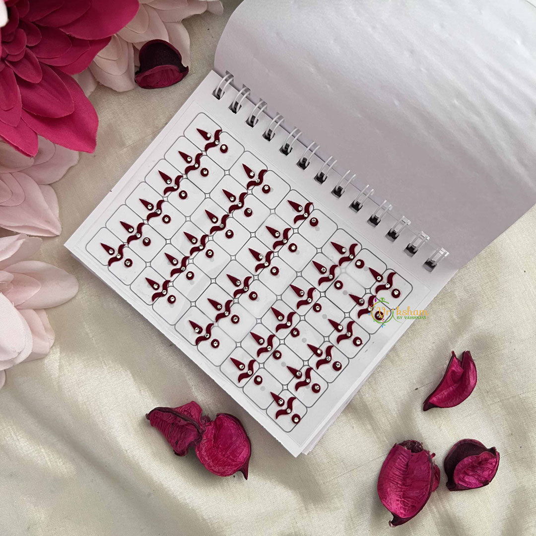 Vriksham Classic Plain Chand with White Stone Bindi Book-BB320