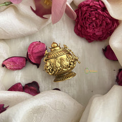 Gold Look Alike Lakshmi Kumkum Box-G15203