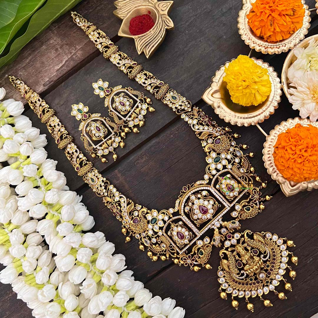 Vriksham Rotatable Lakshmi Pendant Haram -Temple Haram-G21258