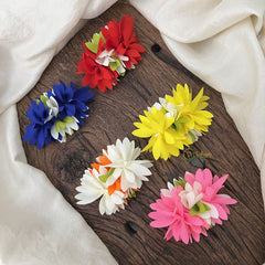 Vriksham Artificial Flower Multi Color 5 Set U-Pin Hair Clip-HF-H1130