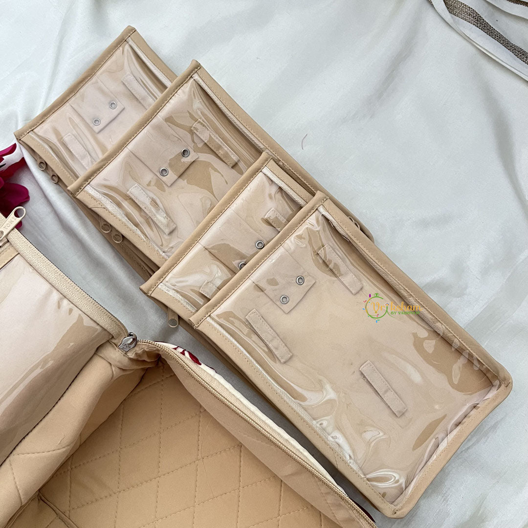 Return Gift Deluxe Jewelry Storage Organizer–Zip Pockets & Pouches-RG328