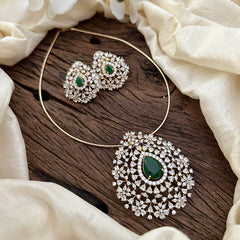 Premium American Diamond Hasli-Green-Tilak-G14054