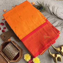 Orange Chandrakor Paithani Soft Silk Saree-VS4105