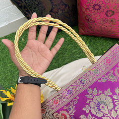 Return Gift Purses-Traditional Printed Slik With Rope Handel -Set Of 3-RG312