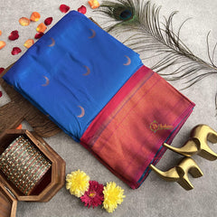 Royal Blue Chandrakor Paithani Soft Silk Saree-VS4114