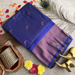 Navy Blue Chandrakor Paithani Soft Silk Saree-VS4111