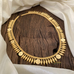 Gold Look Alike Kerala Mullai Mottu Kaasu Neckpiece-Mid-Length Necklace-G11377