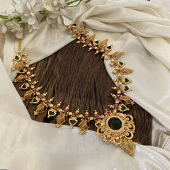 Traditional Kerala Palakka Pendant Haram-G11378