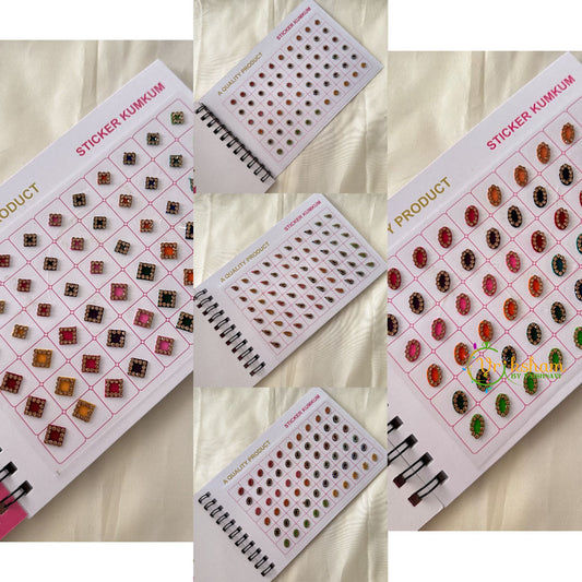 Round Shaped Shaded Color Sticker Bindi Book-Navya Suhag-BB137