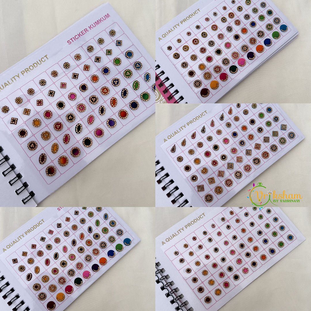 Fancy Bridal Red Stone Sticker Bindi Book-Navya Suhag-BB145