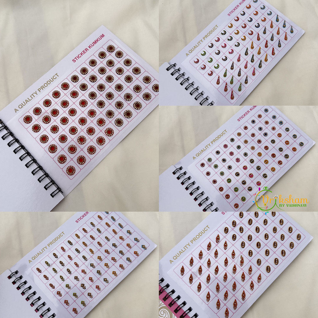 Multicolor Stone Sticker Bindi Book-Navya Suhag-BB152