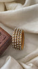 Single Line Golden Kids Silk Thread Kundan Bangle-G12293