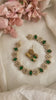 Elegant Floral Short Choker Neckpiece-Green-G12167