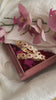 Gold Alike Maanga Floral AD Stone Bangle Set - Red & White - G11674