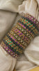 Silk Thread Kundan Bridal Bangle-Purple Green-G12320