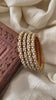 2 Line Pastel White Stone Silk Thread Kundan Bangle -G12275