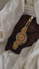 Premium Gold Look Alike Hair clip -Gold Bead-Red Green-G11270