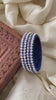 3 Line Stone Silk Thread Kundan Bangle -Dark Blue White-G12308