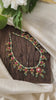 Premium Jadau Kundan flower Pendant Neckpiece -Beads and Pearls- J2060