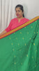 Dark Green With Maroon Border -Kalyani Cotton Saree - VS3733