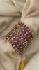 Kids Silk Thread Kundan Bangle Set-Pink White-G12338