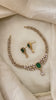 Trendy AD Stone Short Neckpiece-Green-G12142