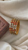 Single Line Kids Silk Thread Kundan Bangle-Red White-G12288