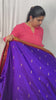 Violet With Maroon Border - Kalyani Cotton Saree - VS3746