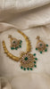 Premium AD Stone Hasli Neckpiece-Green-G12147