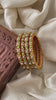 2 Line Green Stone Silk Thread Kundan Bangle -G12278