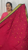 Red With Black Border - Kalyani Cotton Saree - VS3747