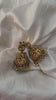 Premium Gold Look Alike Temple Jhumkas-Pearl-G12569