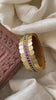 Lakshmi Coin Silk Thread Kundan Kada Bangle-Purple-Square-G12224