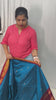 Metallic Blue With Maroon Border - Kalyani Cotton Saree - VS3743