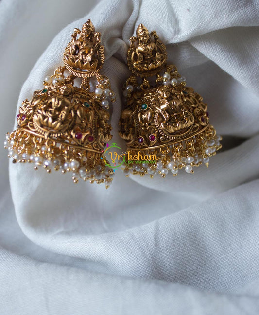 Pearl lakshmi Jhumkas-G269