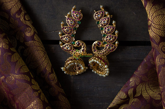 Precious Kemp Peacock style Jhumkas-g278