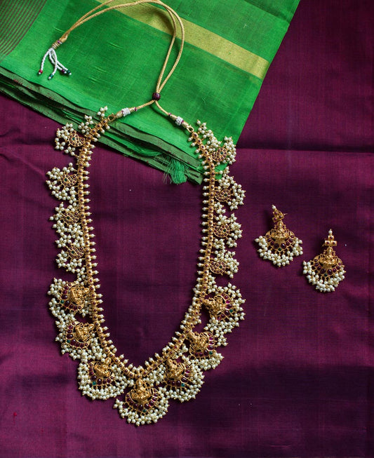 Long Pearl Guttapusalu Neckpiece-G795