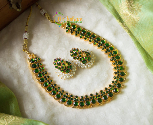 Manga Style Neck Piece - Green-G294