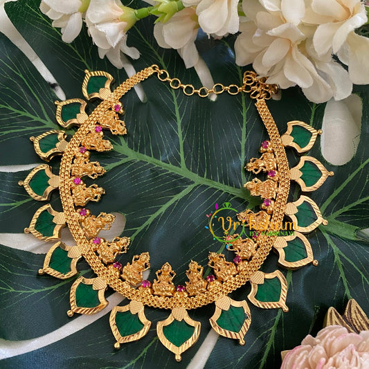 Gold Look Alike Palakka Lakshmi Neckpiece-G3103