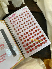 Cocktail Stone Sticker Bindi Book- Swasthik Long -BB112