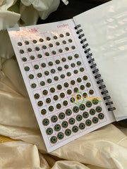 Cocktail Stone Sticker Bindi Book- Swasthik Long -BB112