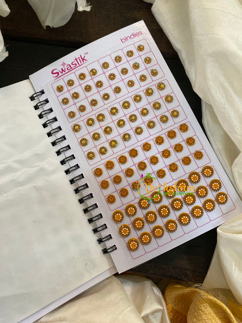Cocktail Stone Sticker Bindi Book- Swasthik Long -BB112