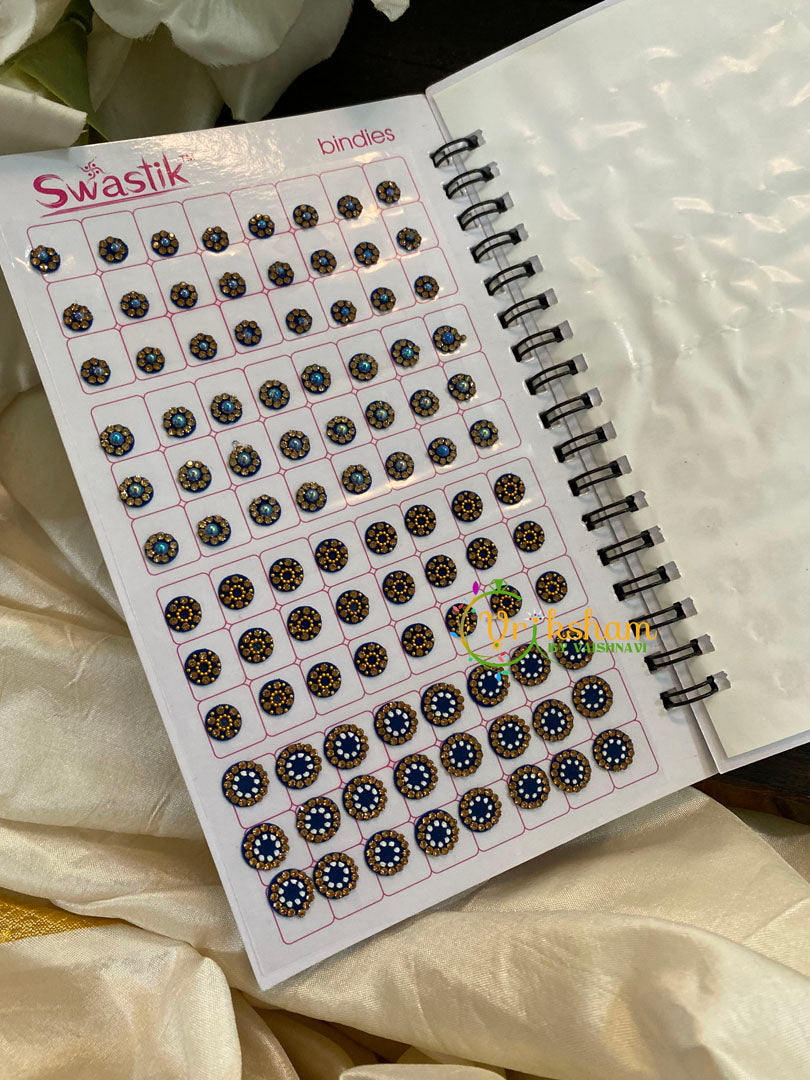 Cocktail Stone Sticker Bindi Book- Swasthik Long -BB112