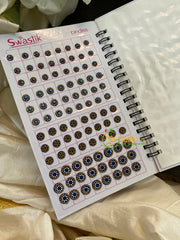 Cocktail Stone Sticker Bindi Book- Swasthik Long -BB112