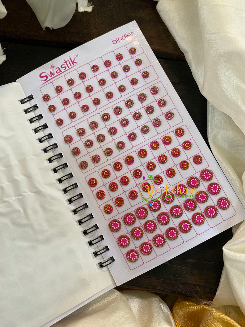 Cocktail Stone Sticker Bindi Book- Swasthik Long -BB112